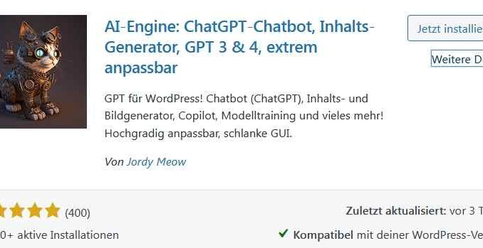ChatGPT Wordpress Plugin AI Engine