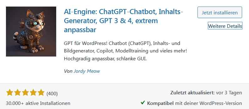 ChatGPT Wordpress Plugin AI Engine