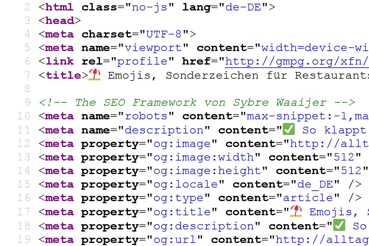 META-Daten in HTML
