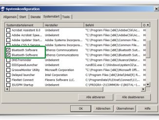 Windows Systemkonfiguration Startprogramme aktivieren
