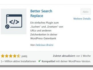 Wordpress Plugin - Better Search Replace