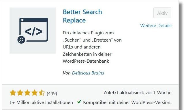 Wordpress Plugin - Better Search Replace